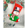 Glitter Legs Santa & Snowman Christmas Stockings | 2 Pcs