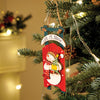2Pcs Set Of Wooden Sledge With Santa & Snowman Christmas Tree Ornaments