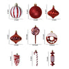 39 Pcs Red White Donuts & Candies Themed Christmas Balls Tree Hanging