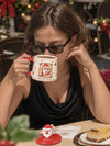 Santa Claus 3D Lid Ceramic Hot Chocolate and Coffee Christmas Mug