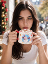 Snowman 3D Lid Ceramic Hot Chocolate and Coffee Christmas Mug