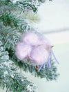 3 Ft. Pastel Purple Swirl Snowy Bushy Christmas Tree Filled With Balls And Ornament Fillers