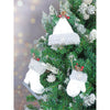 3 Pcs Silver Furry Winter Accessories Themed Christmas Tree Ornaments