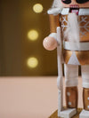 Royal Gold & White Set of 3 Wooden Nutcrackers, Christmas Table Décor, 6.2 inches ht