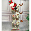 3 Tier Wooden Mdf Stacked Reindeer & Santa