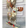 3 Tier Wooden Mdf Stacked Reindeer & Santa