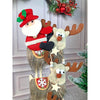 3 Tier Wooden Mdf Stacked Reindeer & Santa