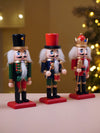 Royal Multicolour Set of 3 Wooden Nutcrackers, Christmas Table Décor,6.2 inches ht