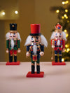 Royal Multicolour Set of 3 Wooden Nutcrackers, Christmas Table Décor,6.2 inches ht
