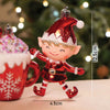 3Pcs Set Of Shiny Red Santa, Elf And Marshmallow Mug Christmas Tree Ornaments