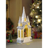 3 Tower Church With Holy Family Decor With Musical Glitter Water, Rotation & Light