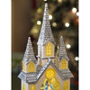 3 Tower Church With Holy Family Decor With Musical Glitter Water, Rotation & Light