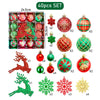 40Pcs Red Green Reindeer Christmas Tree Ornaments