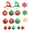 40Pcs Red Green Reindeer Christmas Tree Ornaments