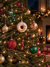 42 pcs Gingerbread Candyland Christmas Tree Ornaments, Xmas Tree Decoration Balls Set