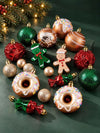 42 pcs Gingerbread Candyland Christmas Tree Ornaments, Xmas Tree Decoration Balls Set