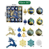 45Pcs Midnight Blue & Gold Christmas Tree Ornaments
