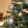 46 Pcs Silver Shiny Mix Themed Christmas Balls Tree Hanging