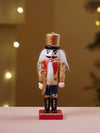 Royal Glitter Set of 4 Wooden Nutcrackers, Christmas Tree Ornaments, 5.1 inches ht
