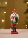Royal Glitter Set of 4 Wooden Nutcrackers, Christmas Tree Ornaments, 5.1 inches ht