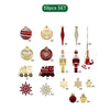 50Pcs Deep Maroon Burgundy & Gold Christmas Tree Ornaments
