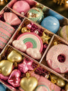 58 pcs Pastel Camera Candy Christmas Tree Ornaments, Xmas Tree Decoration Balls Set