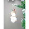 5 Pcs Double Glitter Jute Themed Christmas Tree Ornaments