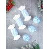 6 Pcs Trio Pastel Blue Candy Land Themed Christmas Tree Ornaments