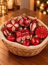 60 pcs Red Express Christmas Tree Ornaments, Xmas Tree Decoration Balls Set