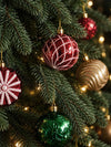 60 pcs Festive Red, Green & Gold Christmas Tree Ornaments, Xmas Tree Decoration Balls Set