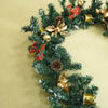 6 Ft. Gold, Green Red Bows, Xmas Garland Filled With Cherries, Snow Dust Fillers & Pinecones Christmas Garland