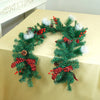 6 Ft. Red Black Bow, Deep Green Xmas Garland Filled With Cherries, Snow Dust Fillers & Pinecones Christmas Garland