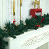 6 Ft. Deep Green Xmas Garland Filled With Cherries, Snow Dust Fillers & Pinecones Christmas Garland