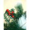 6 Ft. Deep Green Xmas Garland Filled With Cherries, Snow Dust Fillers & Pinecones Christmas Garland