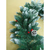 6 Ft. Snow Dust, Green Xmas Garland Filled With Cherries, Snow Dust Fillers & Snow Pinecones Christmas Garland