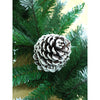 6 Ft. Snow Dust, Green Xmas Garland Filled With Snow Dust Fillers & Snow Pinecones Christmas Garland