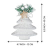 5 Pcs Glitter Jute Themed Christmas Tree Ornaments