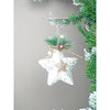 5 Pcs Glitter Jute Themed Christmas Tree Ornaments