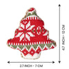 12 Pcs Red Knitted Snowflakes Themed Christmas Tree Ornaments