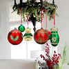 70Pcs London Teddy Red & Green Themed Assorted Christmas Tree Balls