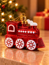 82 pcs Donut Express Red & Green Christmas Tree Ornaments, Xmas Tree Decoration Balls Set