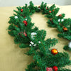 8 Ft. Bushy Deep Green Xmas Garland Filled With Cotton Flowers, Bows, Cherries & Big Size Pinecones Christmas Garland