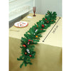 8 Ft. Bushy Deep Green Xmas Garland Filled With Cotton Flowers, Bows, Cherries & Big Size Pinecones Christmas Garland