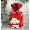 Santa Red & Grey Checks Christmas Sack