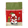 Snowman Green & Red Checks Christmas Sack
