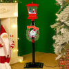 3.5 feet Santa with Tree & Candy Cane Arch Snowfall Lamp Post