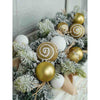 Gold Swirl Snow Frosted & Ornament Fillers Bushy Garland | 2 Ft.