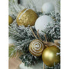 Gold Swirl Snow Frosted & Ornament Fillers Bushy Garland | 2 Ft.