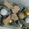 Gold Swirl Snow Frosted & Ornament Fillers Bushy Garland | 2 Ft.
