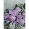 Pastel Purple Swirl Snow Frosted & Ornament Fillers Bushy Garland | 2 Ft.